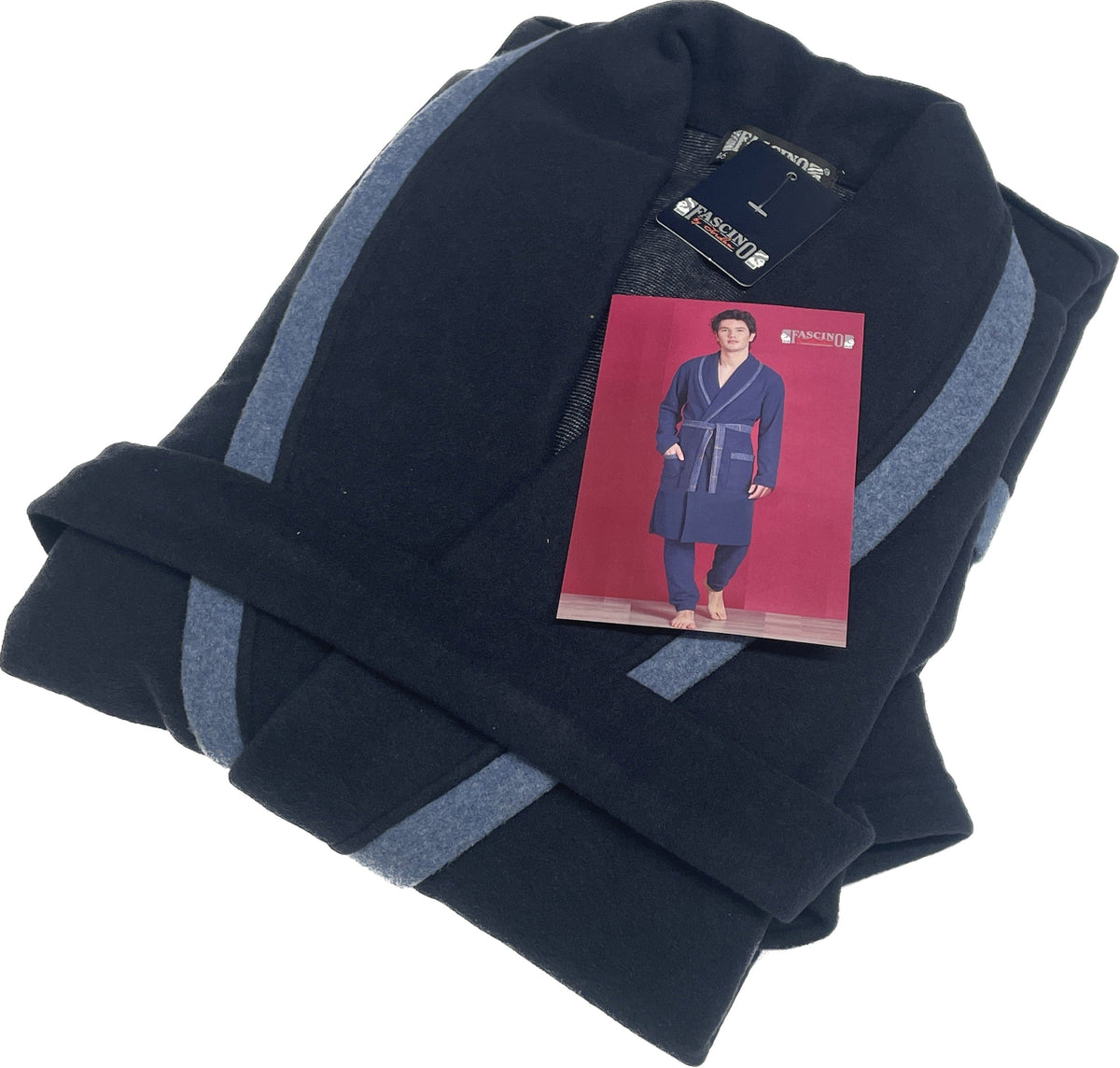 Vestaglia lunga da Uomo da casa in pile misto cotone fine serie