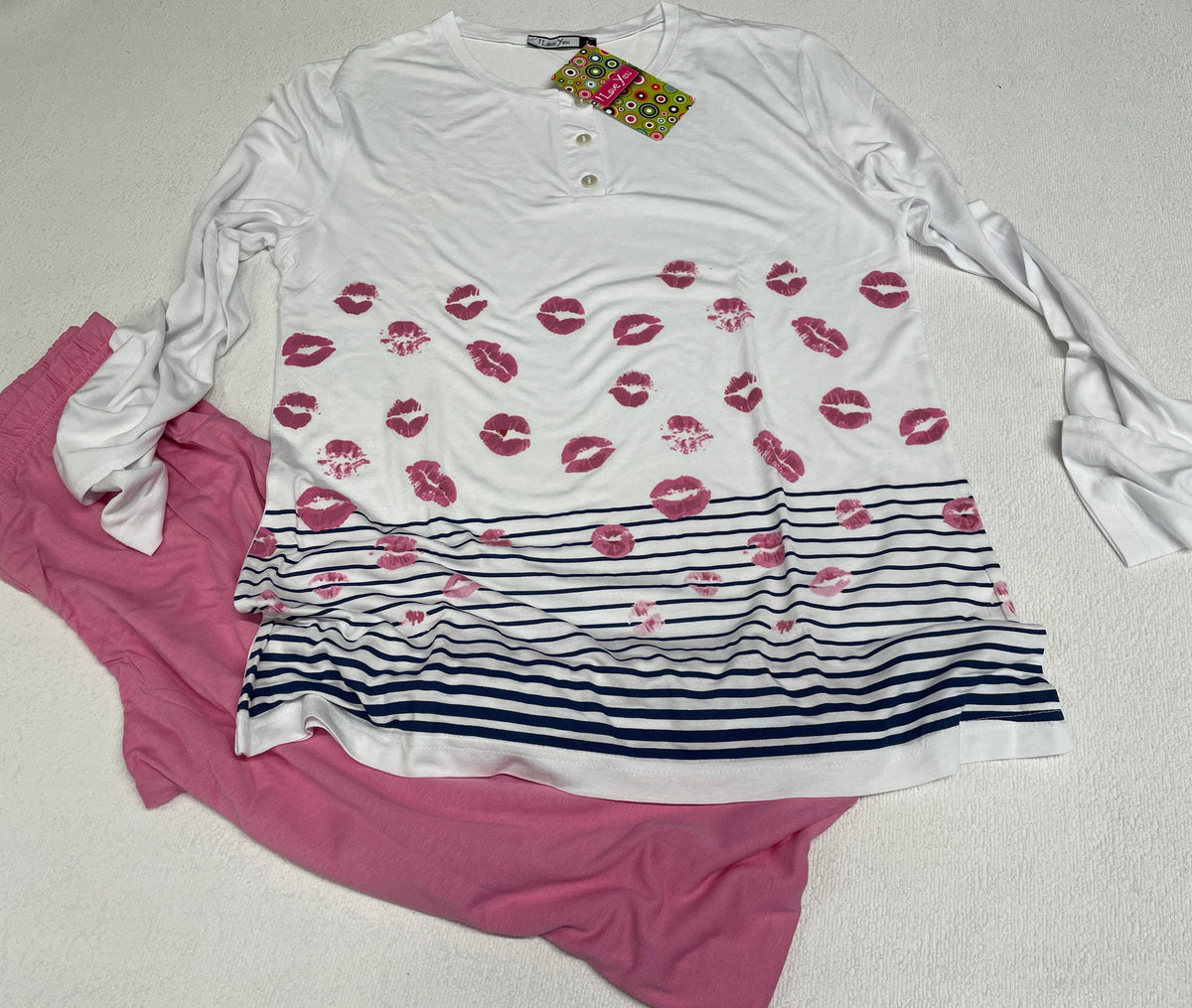 CAMICIA DA NOTTE DORA SERAFINO CON ORSETTI BOGLIETTI manica lunga 2 bottoni
