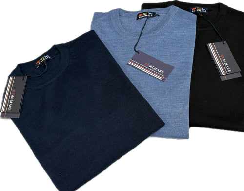 20 Terzi srl Maglia girocollo misto-lana sottile semplice t.unita da uomo italiana Magazzinieuropa