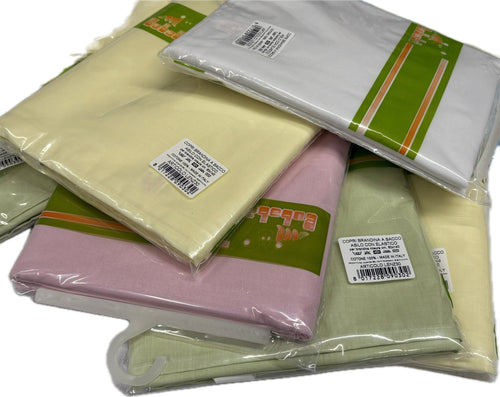 Almatex Lenzuola a sacco asilo con lacci per le brandine 100% cotone 60x140 cm italiani Magazzinieuropa