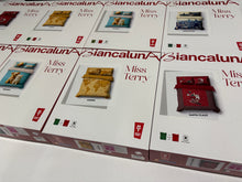 Carica l&#39;immagine nel visualizzatore di Gallery, Biancaluna Completo lenzuola MissTerry Biancaluna 100% cotone digitale made in Italy Magazzinieuropa