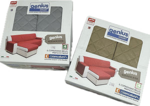 Biancaluna Copridivano con Penisola Genius in cotone 100% Italiano Magazzinieuropa