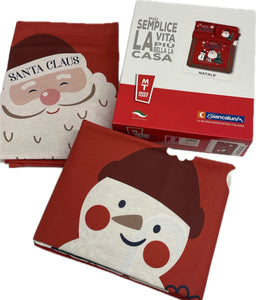 Biancaluna Copripiumino Babbo Natale 100% cotone Biancaluna Magazzinieuropa