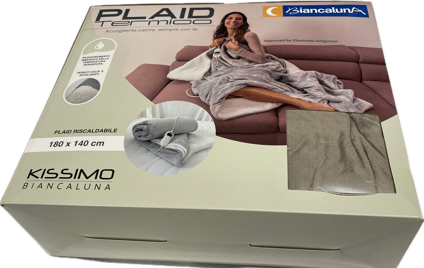 Biancaluna Plaid termico riscaldabile elettricamente Biancaluna Magazzinieuropa