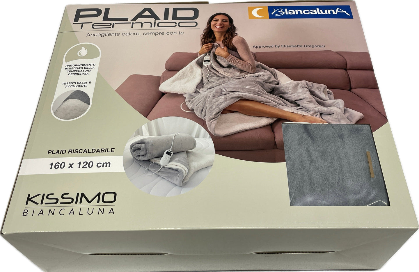 Biancaluna Plaid termico riscaldabile elettricamente Biancaluna Magazzinieuropa