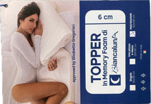 Carica l&#39;immagine nel visualizzatore di Gallery, Biancaluna Topper Memory Biancaluna made in Italy 6 cm Magazzinieuropa