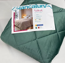 Carica l&#39;immagine nel visualizzatore di Gallery, Biancaluna Trapunta in Velluto Velvet invernale Biancaluna Italiana Made in Italy Magazzinieuropa