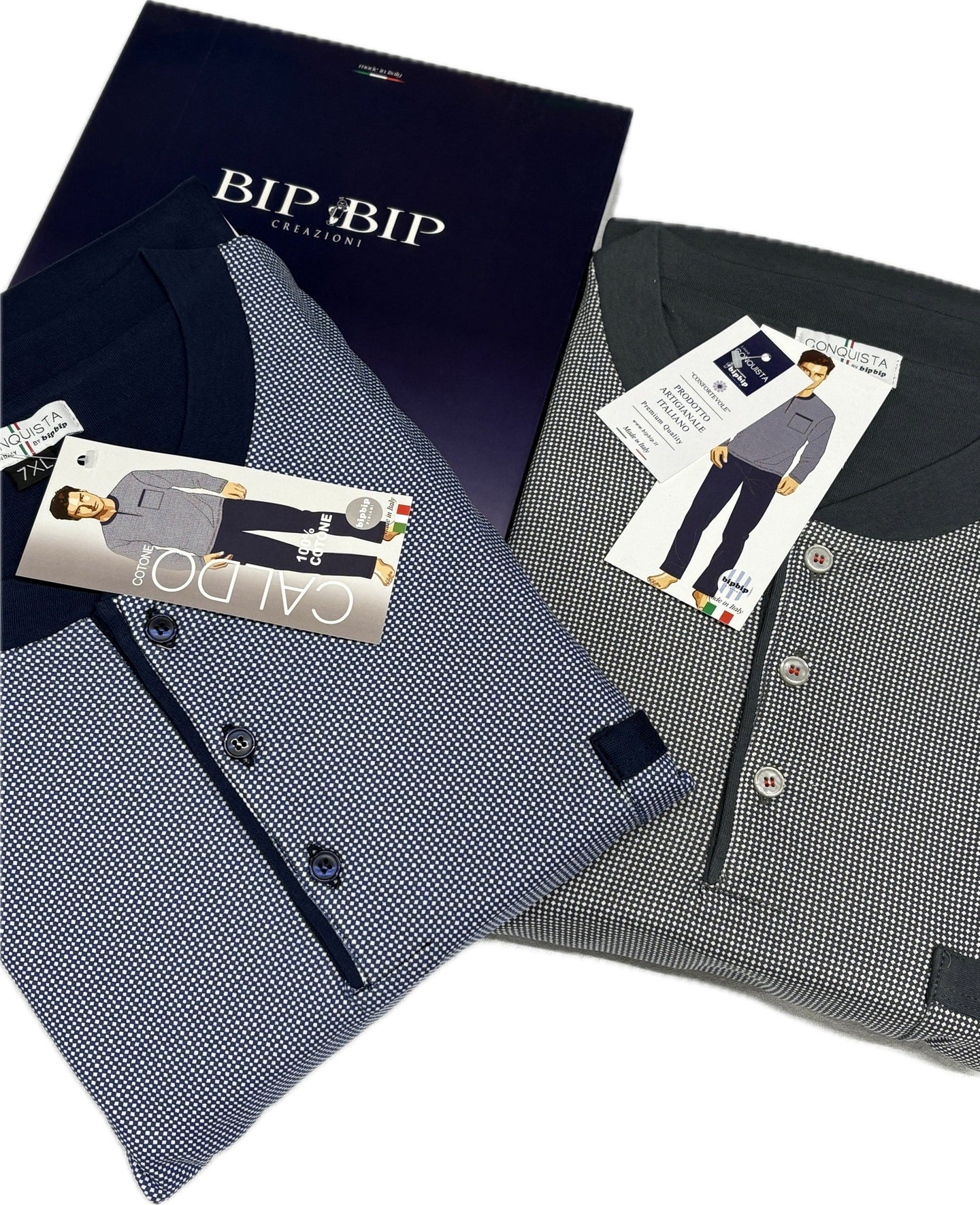 Bipbip Pigiama bipbip calibrato cotone caldo 100% oversize Made in Italy Magazzinieuropa