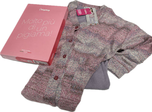 Bipbip Pigiama donna made in Italy aperto bipbip felpato caldo fantasia giovane Magazzinieuropa
