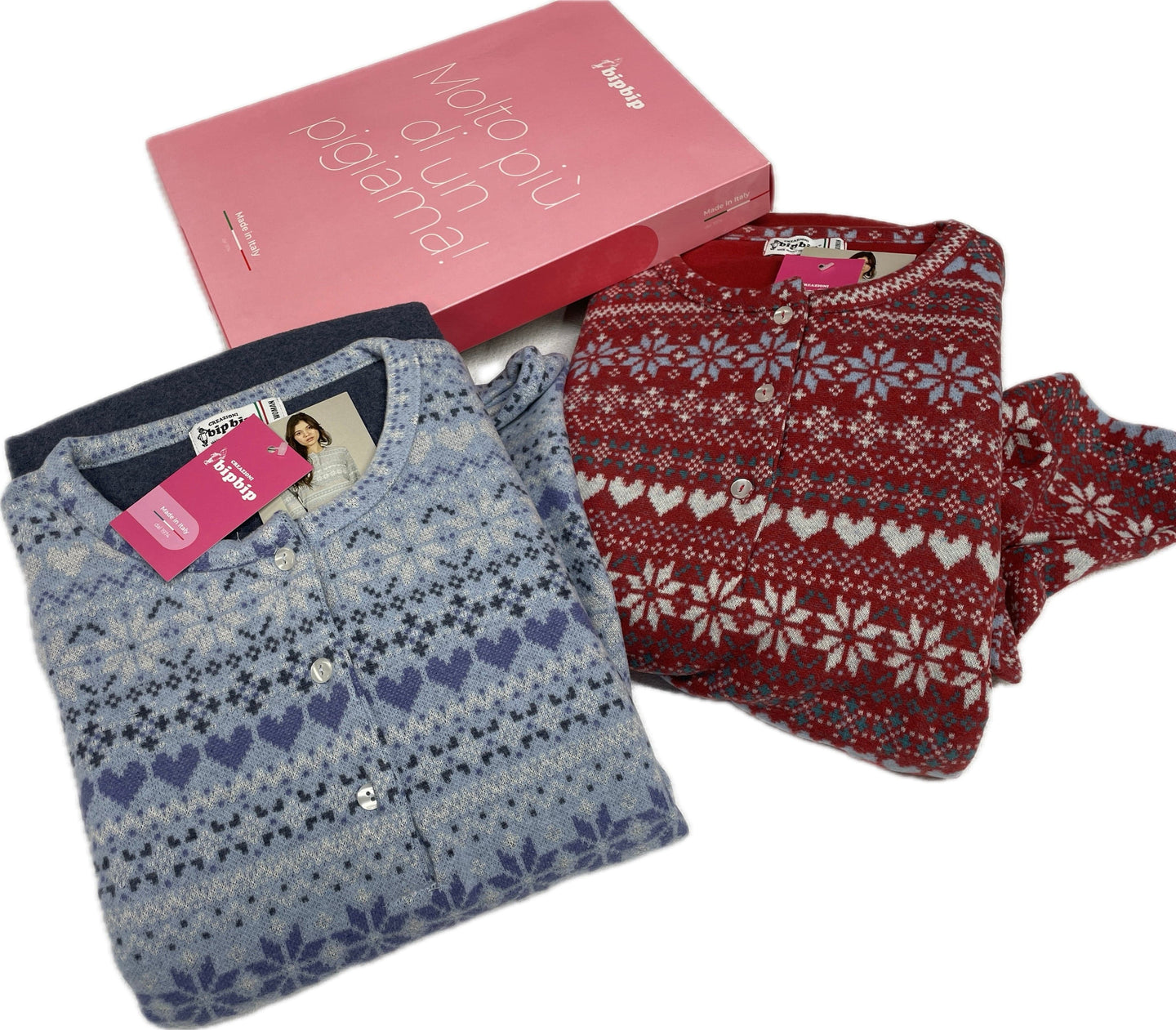 Bipbip Pigiama donna made in Italy bipbip felpato caldo Magazzinieuropa