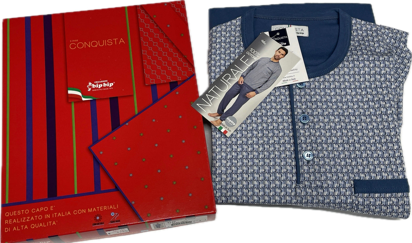 Bipbip Pigiami da uomo Bipbip made in Italy 100% cotone Magazzinieuropa