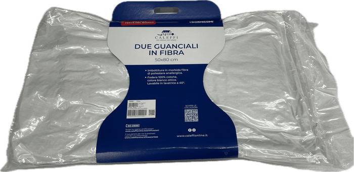 Caleffi Guanciale in puro cotone 100% Caleffi 50x80 cm veduta a 2x Magazzinieuropa