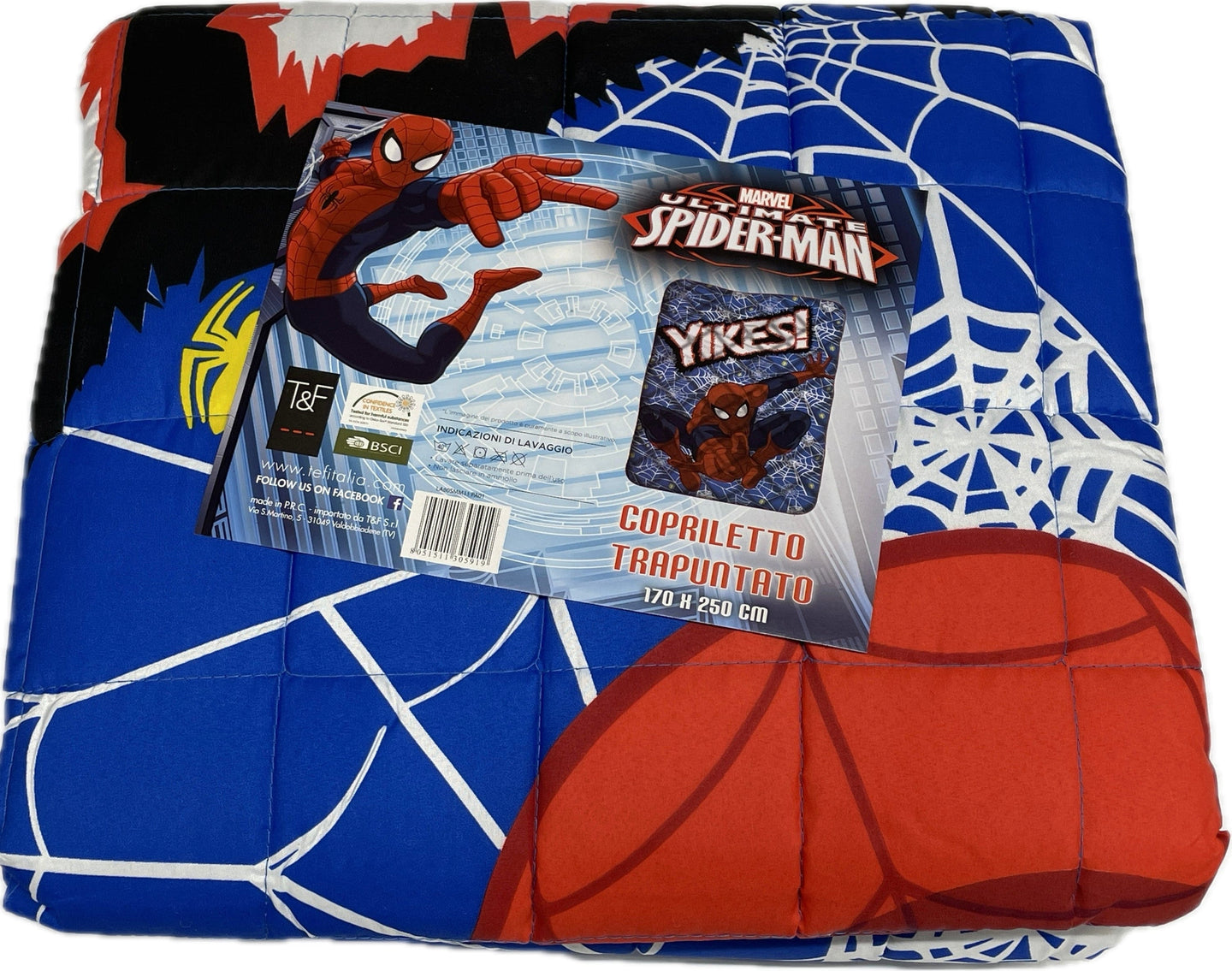 Caleffi Trapuntino Spider-man e Cars Marvel leggero primavera Magazzinieuropa