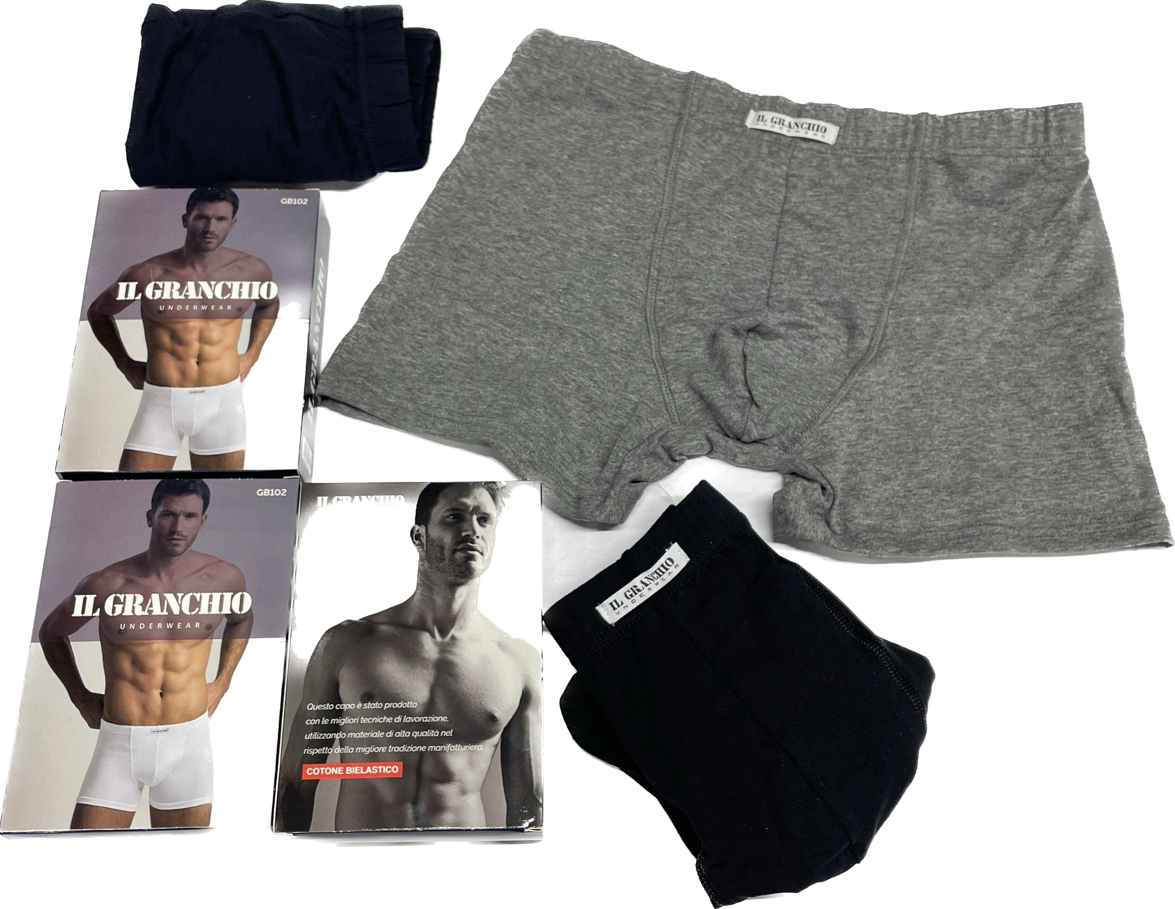 Boxer uomo marca Granchio GB102 elastico interno