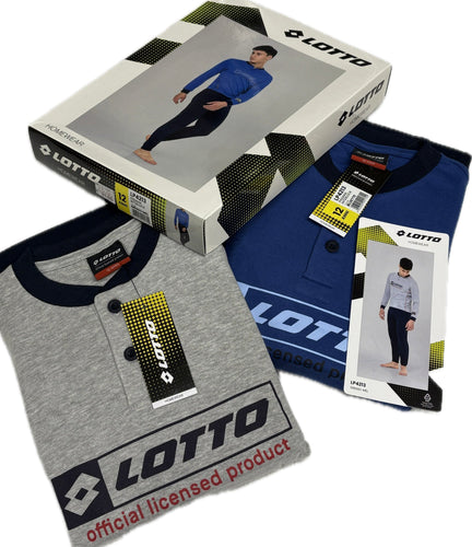 Coloriamoci Pigiama bimbo e ragazzo caldo cotone 100% marca Lotto 10/16 anni Magazzinieuropa