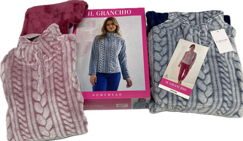 Coloriamoci Pigiama coral donna del Granchio pile Magazzinieuropa
