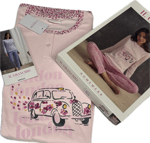 Coloriamoci Pigiama donna cotone 100% invernale Maggiolone Magazzinieuropa