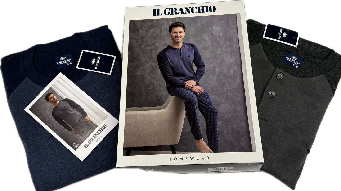 Coloriamoci Pigiama Felpato da uomo del Granchio bicolo contrasto 2026 Magazzinieuropa