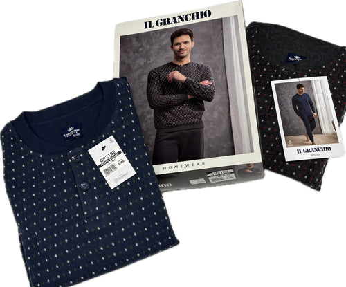 Coloriamoci Pigiama Felpato da uomo del Granchio Pois fantasia caldo Magazzinieuropa