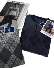 Carica l&#39;immagine nel visualizzatore di Gallery, Coloriamoci Pigiama Felpato da uomo del Granchio rombi fine serie metà prezzo Magazzinieuropa