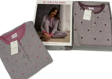 Carica l'immagine nel visualizzatore di Gallery, Coloriamoci Pigiama felpato del Granchio serafino donna Pois fine unito Magazzinieuropa