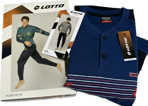 Coloriamoci Pigiama Lotto Sport caldo cotone 100% collezione giovane 2026 Magazzinieuropa