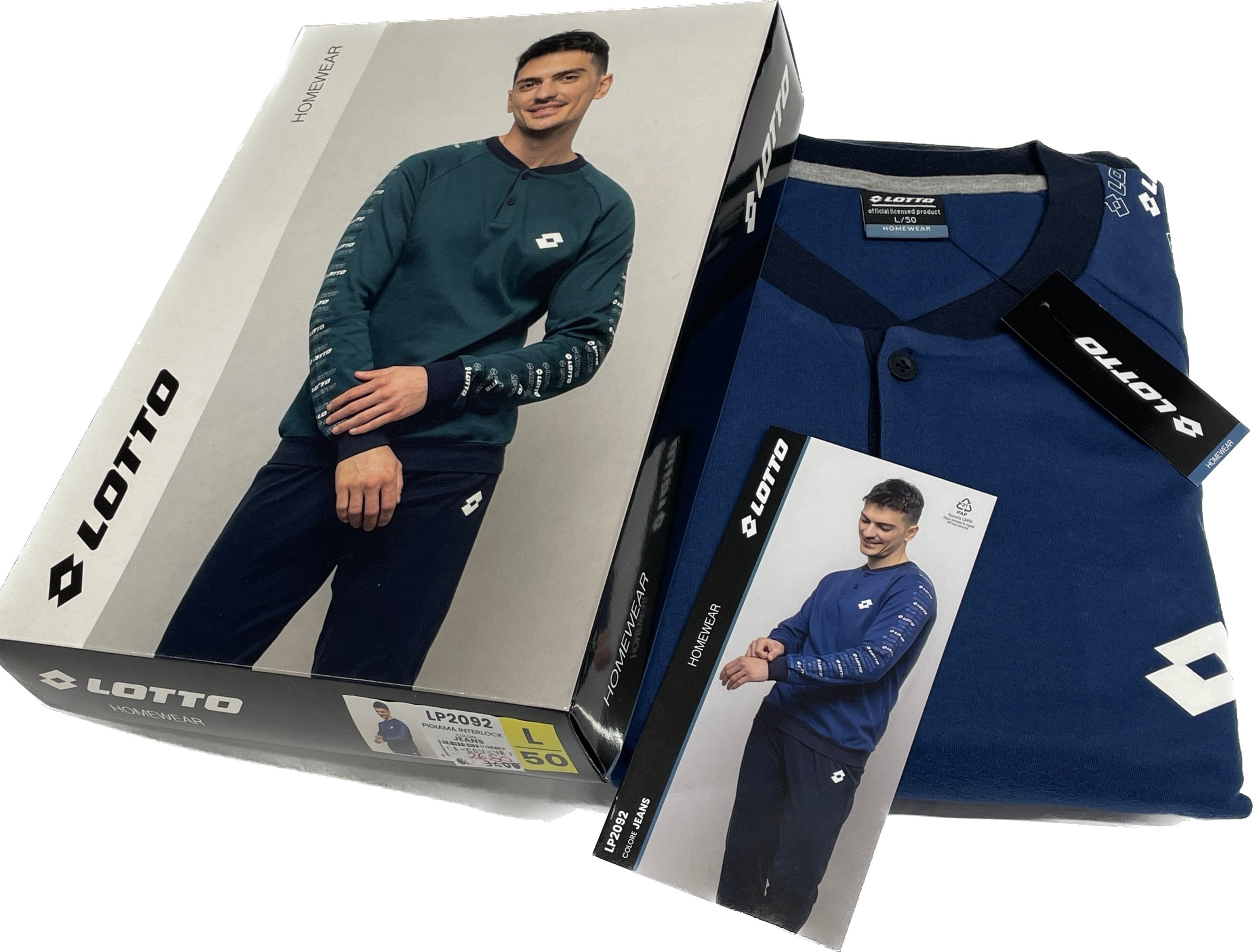 Pigiama Lotto Sport caldo cotone 100