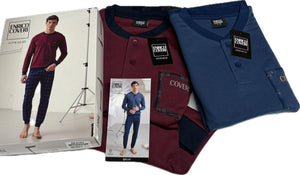 Coloriamoci Pigiama uomo Enrico Coveri caldo cotone 100% interlock Magazzinieuropa
