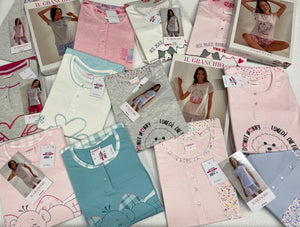 Coloriamoci Pigiami corti donna del Granchio stock fantasia assortite mix Magazzinieuropa