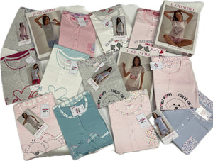 Coloriamoci Pigiami corti donna del Granchio stock fantasia assortite mix Magazzinieuropa