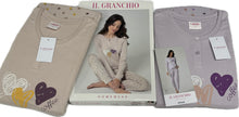 Carica l'immagine nel visualizzatore di Gallery, Coloriamoci Pigiami da donna in cotone caldo 100% marca Granchio serafino 26/27 Magazzinieuropa