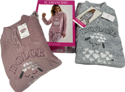 Coloriamoci Pigiami donna in coral invernale del Granchio Pecore Magazzinieuropa