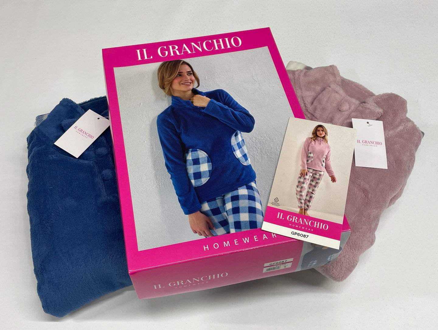 Coloriamoci Pigiami donna in coral invernale del Granchio pile Magazzinieuropa