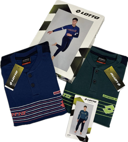 Coloriamoci Pigiami Lotto ragazzo caldo cotone 100% 10-16 anni sportivi 2026 Magazzinieuropa