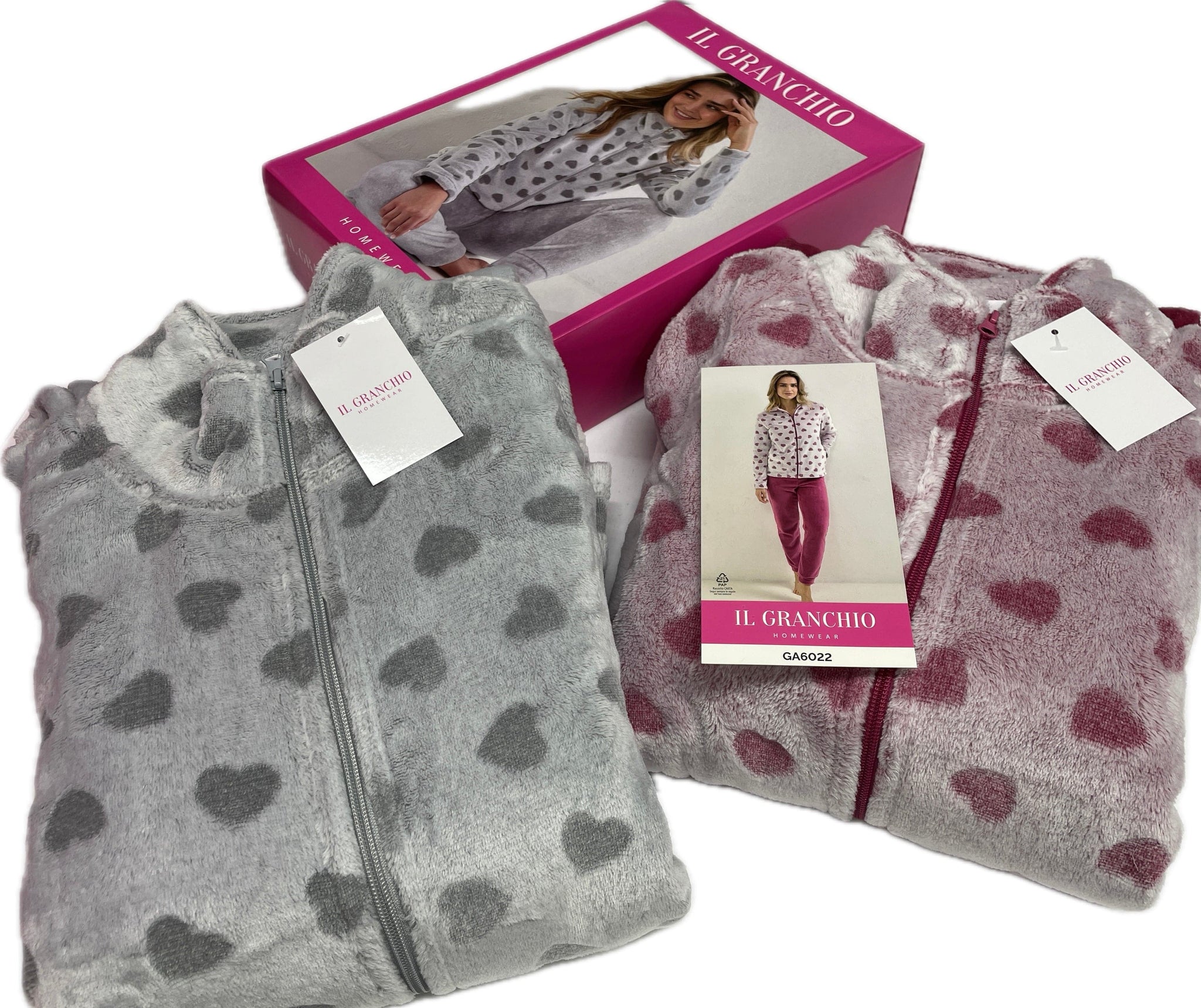 Tuta donna in coral invernale del Granchio pile full zip stock