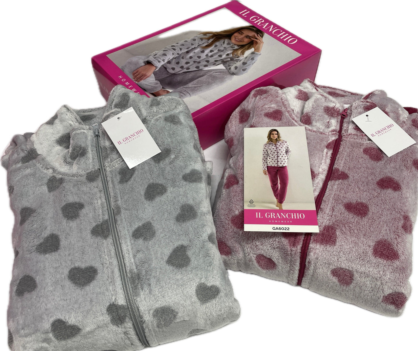 Coloriamoci Tuta donna in coral invernale del Granchio pile full zip stock Magazzinieuropa