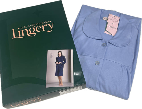 Confezione Manuela Vestaglia donna in cotone 100% Lingery eleganza Italiana calibrate Magazzinieuropa