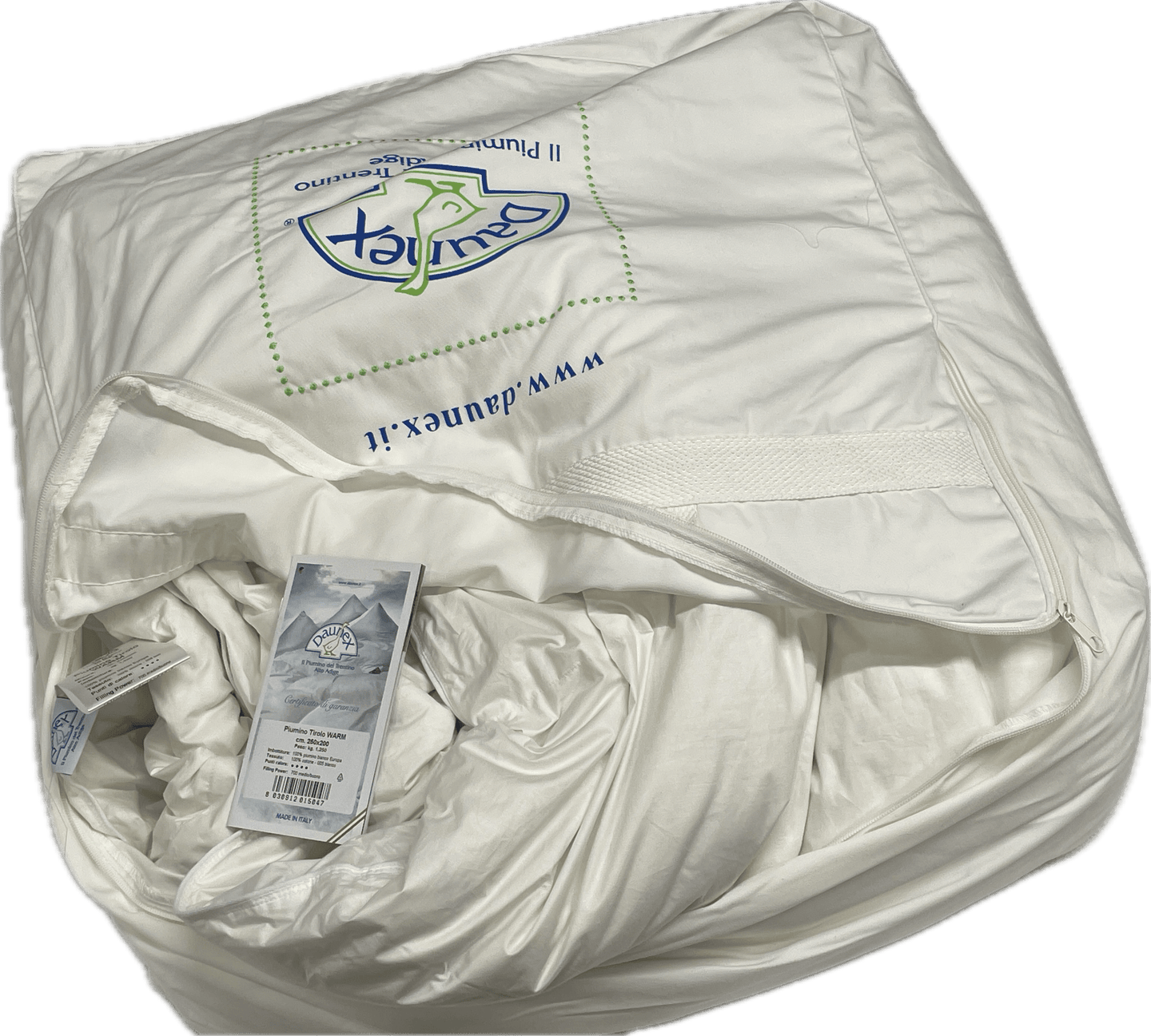 Daunex Piumino d'oca 100% Tirolo Warm Daunex fodera esterna cotone Magazzinieuropa