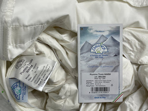 Daunex Piumino d'oca 100% Tirolo Warm Daunex fodera esterna cotone Magazzinieuropa