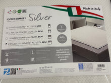 Carica l'immagine nel visualizzatore di Gallery, F.lli Zambetti Topper Memory 180x200 made in Italy 5 cm silver fresco e traspirante cerniera su 3 lati Magazzinieuropa