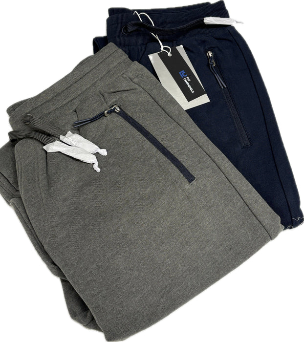 Fratelli Campagnolo Pantalone da tuta felpati senza polso da ginnastica tasca zip moderna Magazzinieuropa