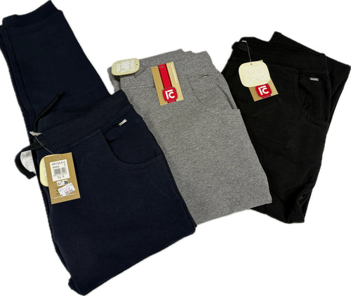 Fratelli Campagnolo Pantaloni tuta felpati donna cotone 100% polso Magazzinieuropa