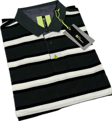Fratelli Campagnolo Polo uomo 100% cotone leggera mezza manica Righe fantasia Magazzinieuropa