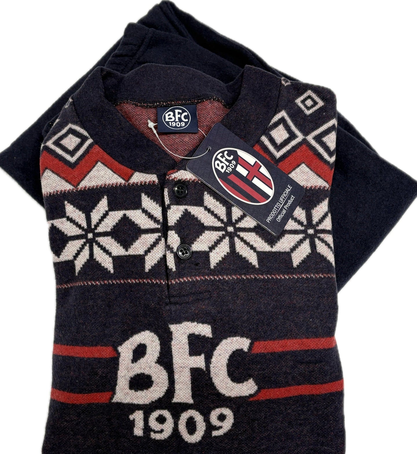Frimm Pigiama del Bologna Calcio BFC 1909 Ufficiale Felpato caldissimo collezione 2026 new Natale Magazzinieuropa