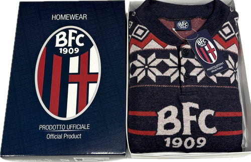 Frimm Pigiama del Bologna Calcio BFC 1909 Ufficiale Felpato caldissimo collezione 2026 new Natale Magazzinieuropa