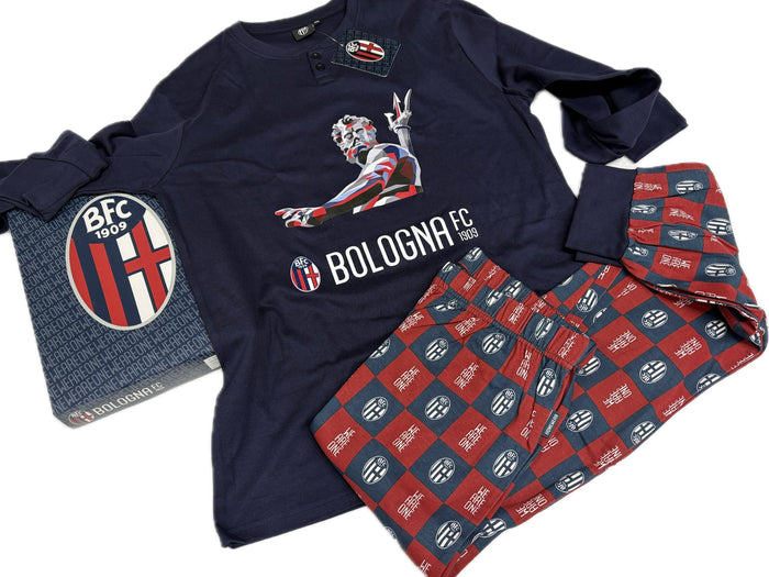 Frimm Pigiama uomo Bologna Calcio BFC 1909 Ufficiale caldo cotone 100% collezione 2026 new Magazzinieuropa