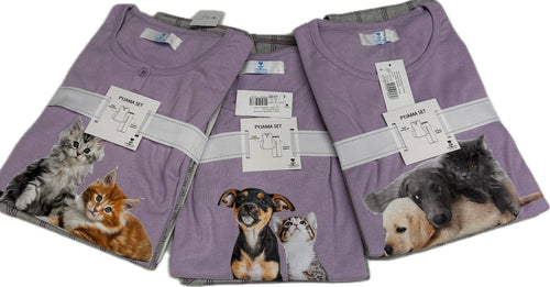 Frimm Pigiami cani e gatti caldo cotone 100% donna 2026 Magazzinieuropa