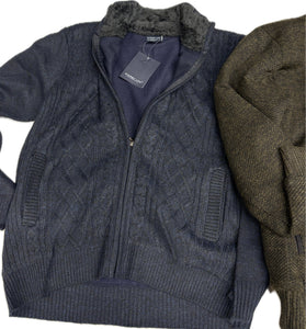 GIT Giacca uomo full zip maglione caldo coral interno Caldissima collezione 2026 Magazzinieuropa