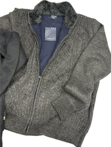GIT Giacca uomo full zip maglione caldo coral interno Caldissima collezione 2026 Magazzinieuropa
