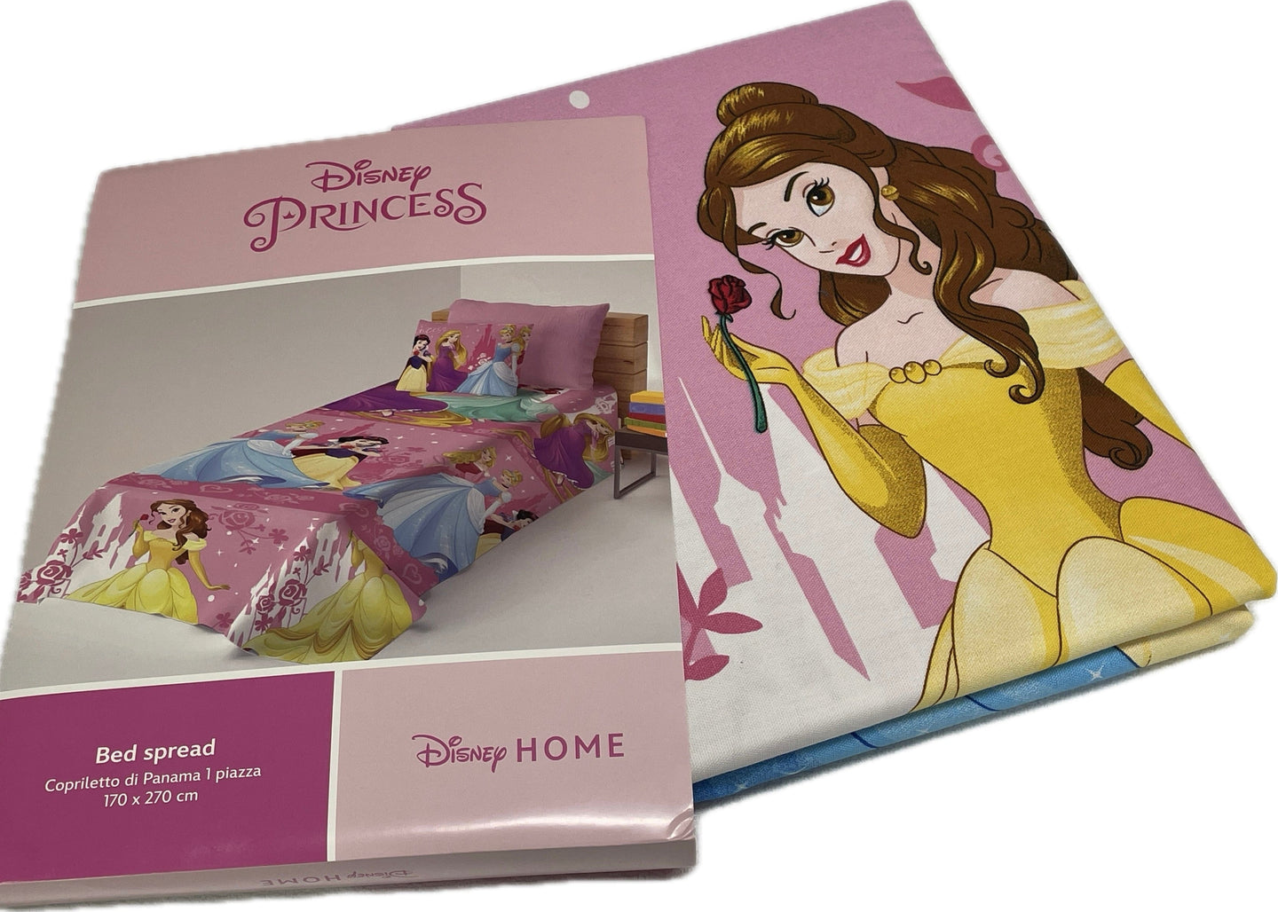 Hermet srl Copriletto Princess Disney cotone 100% panama leggero Magazzinieuropa